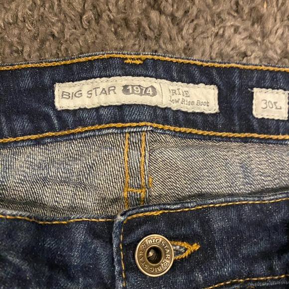 Big Star 1974 Pride Low Rise Boot Cut Jeans Size 30L - Picture 2 of 9